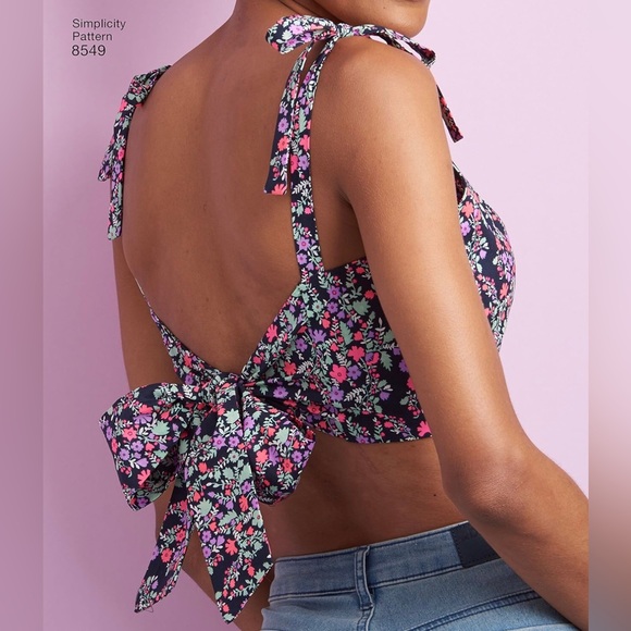 Simplicity Sewing Pattern 8549 - Misses Bra Top, XXS-XXL - Picture 8 of 10